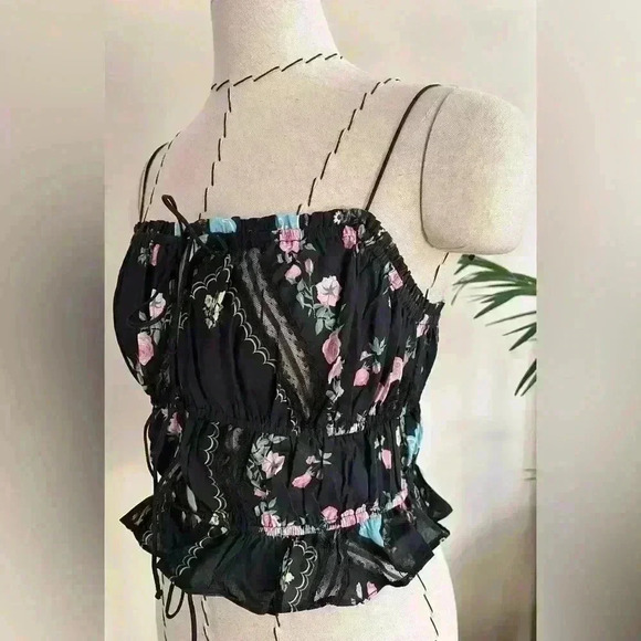 For Love & Lemons Handkerchief Print Cotton Tank – XS - Picture 3 of 11